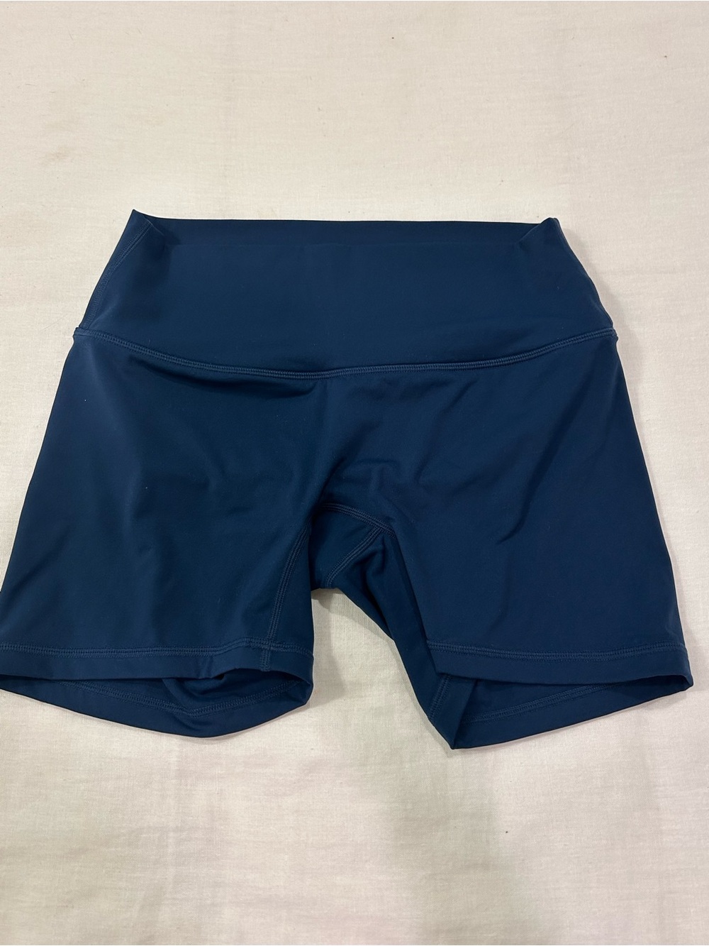 Women's High-Waist Navy Performance Bike Shorts